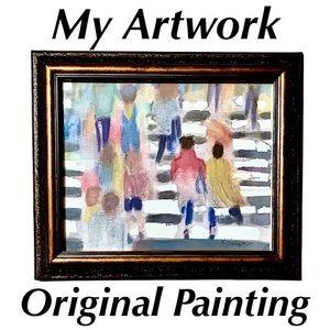 My Art ⭐️HP! Original “Walking up the Stairs” abstract Impressionism